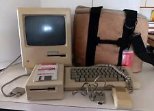 Vintage Apple Macintosh 512K M0001W Computer in Bag w/Keyboard Mouse 3.5
