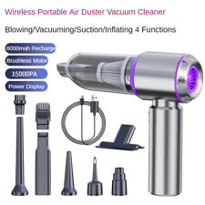 Portable Brushless Air Duster Vacuum Cleaner, 80000RPM, 6000mAh USB Rechargeable picture