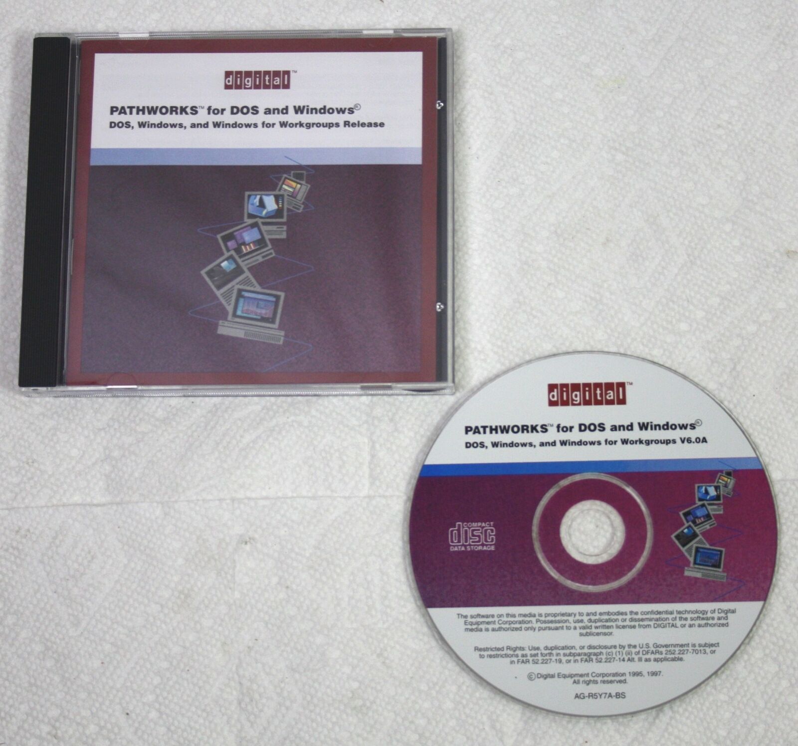 Vintage 1997 Digital DEC Pathworks for DOS Windows Workgroups V6.0A CD VMS VAX