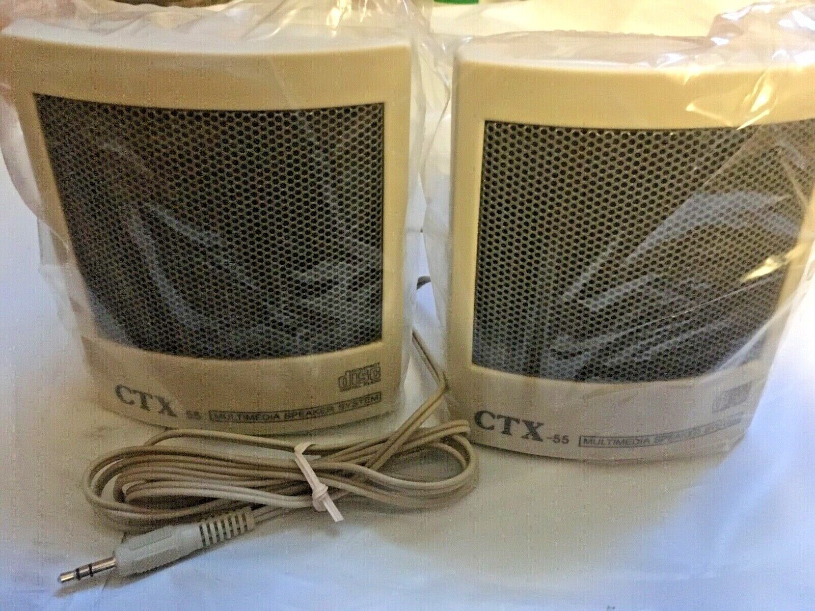 Brand New CTX 55 Vintage Computing Multimedia Speakers Set 4 Watts Compact Size