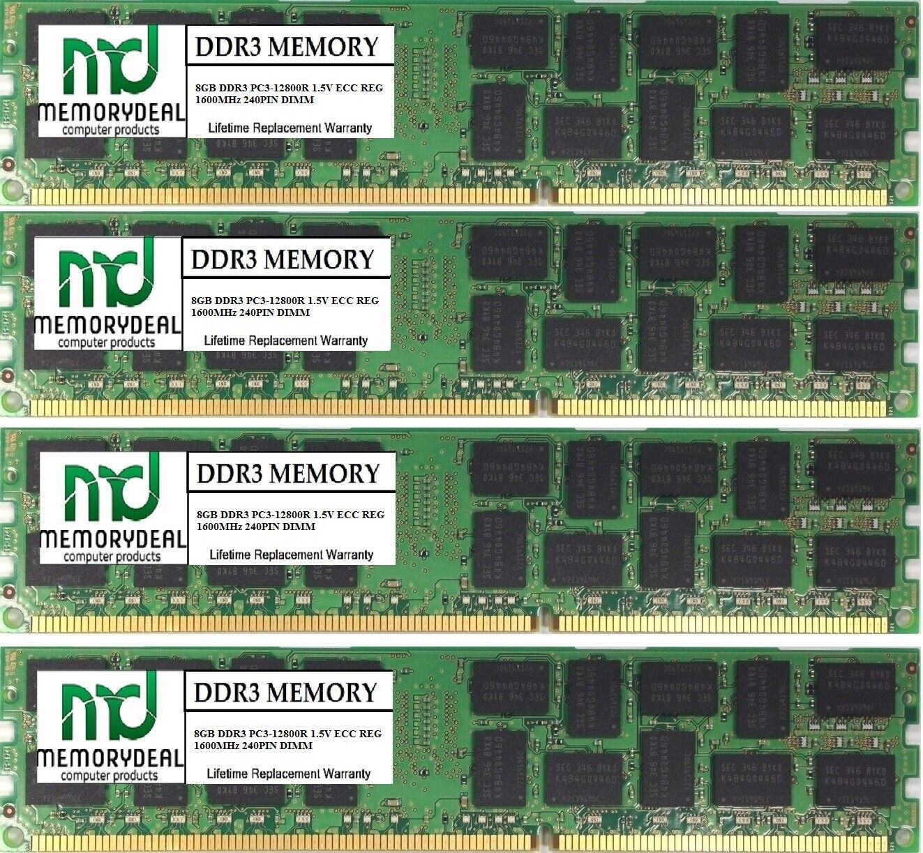 32GB 4 x 8GB DDR3 PC3-12800R ECC RDIMM Registered Server Memory RAM for HP Z420