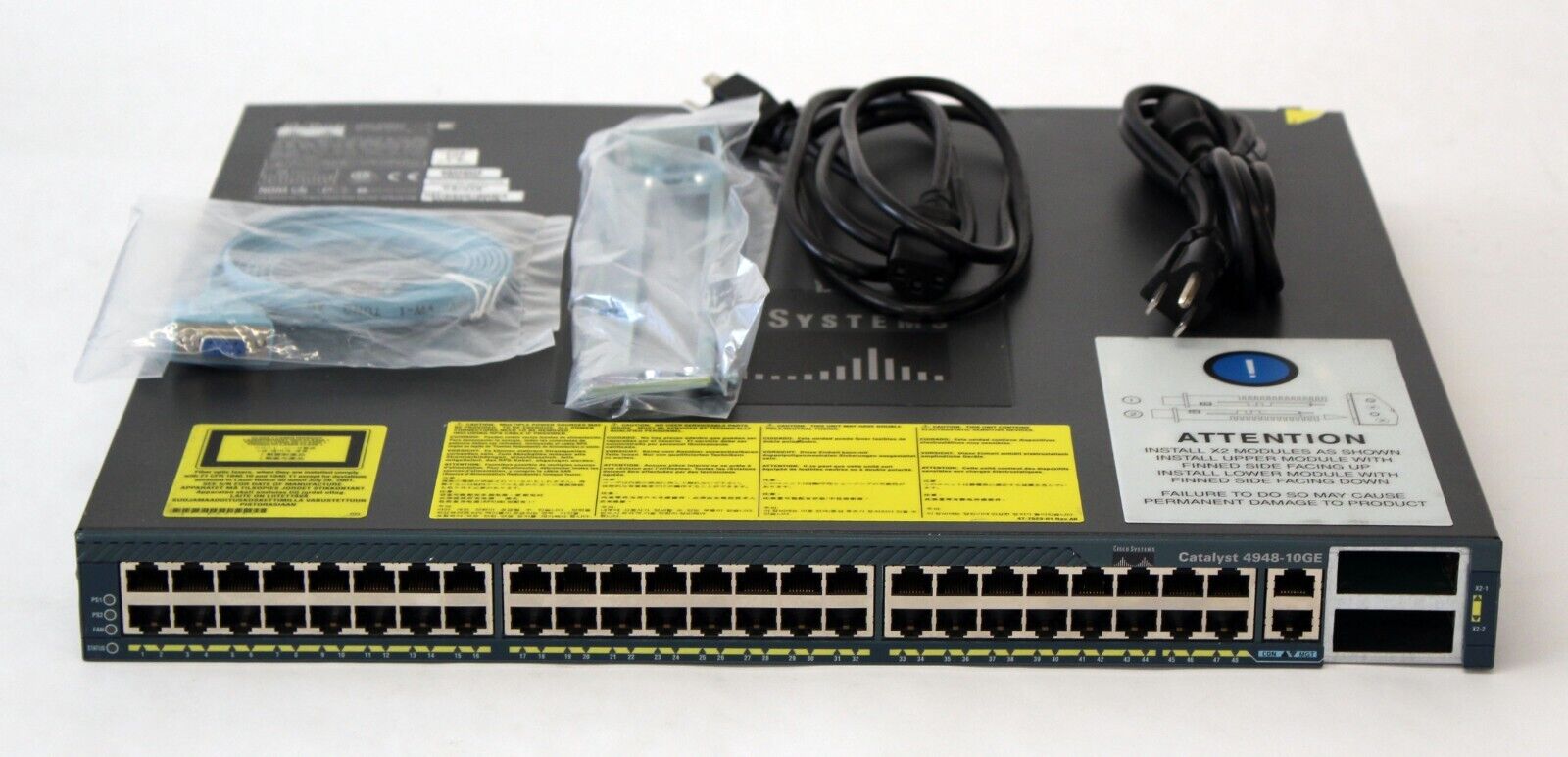 Cisco WS-C4948-10GE-S 48x GE Ports w/ 2x X2 10GB DUAL AC POWER