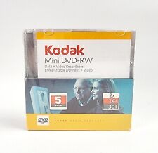 Kodak Mini DVD-RW 1.4GB 30 Min 5 Pack New And Sealed Vintage Media picture