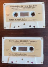Two Commodore 64 Tapes: Trivia Data Base and  BASIC Programming. Tested See Desc picture