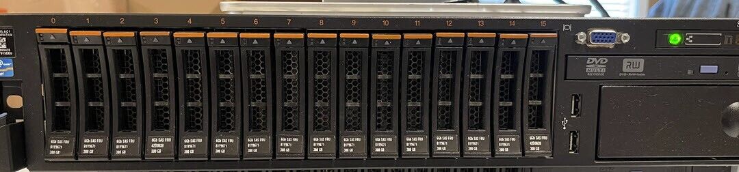 IBM System x3650 M4 Server Dual XEON (R) 2.6 GHz 28GB RAM 4.3T Storage