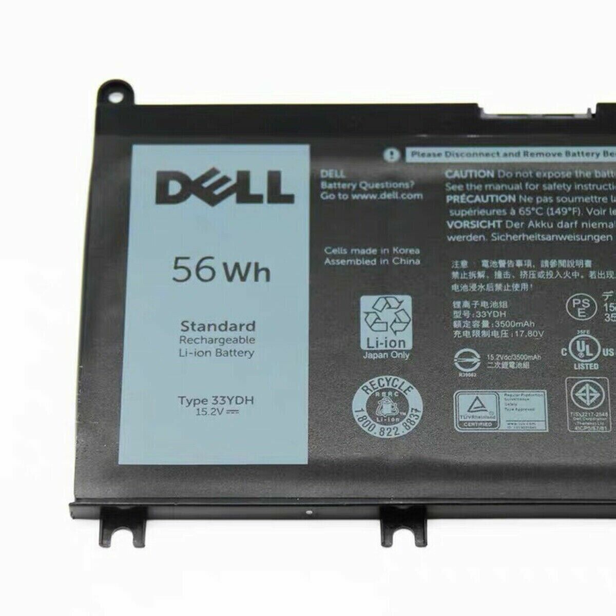 OEM 33YDH Battery for Dell Latitude 3380 3480 3490 3590 3580 Inspiron 15 17 7000