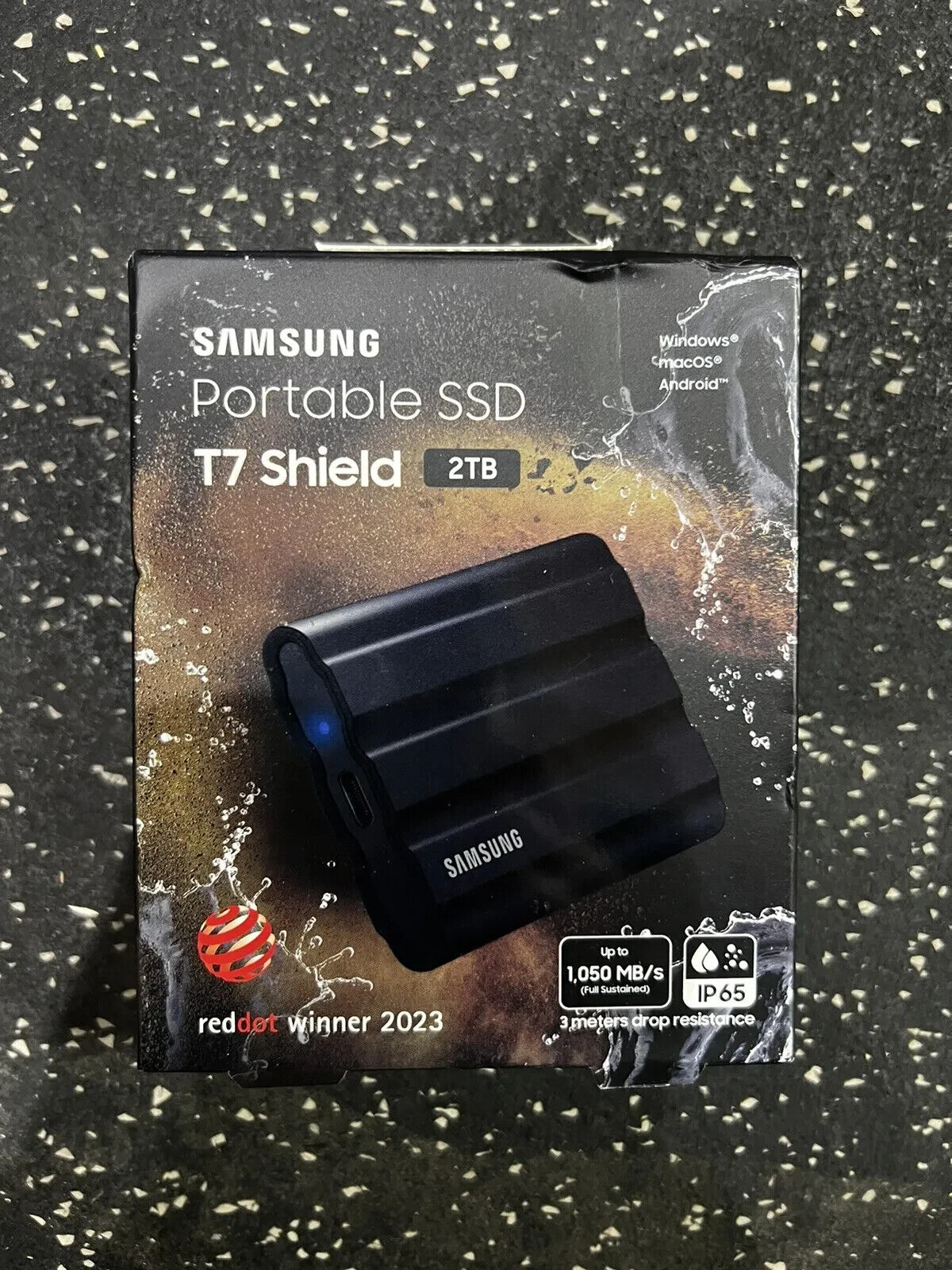 Samsung T7 Shield 2TB USB-C Portable External SSD - Black (MU-PE2T0S/AM)
