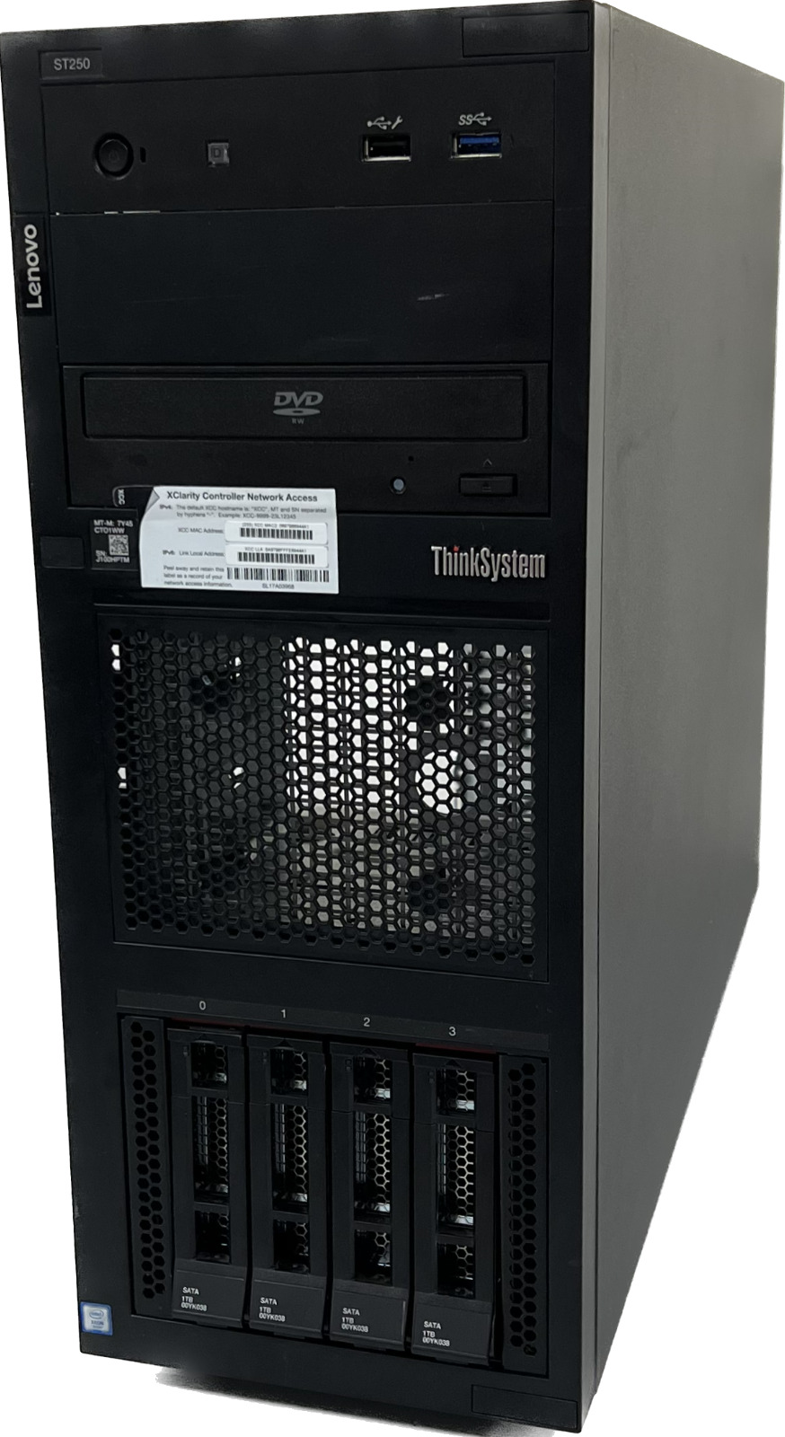 Lenovo ThinkSystem ST250 Server 16GB No HDD Xeon E-2136  7Y45 Refurbished