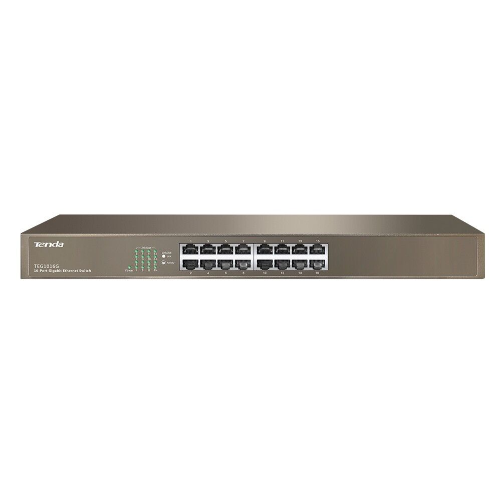 Tenda TEG1016G 16-Port Gigabit Unmanaged Network Switch Desktop/Wall/Rackmount