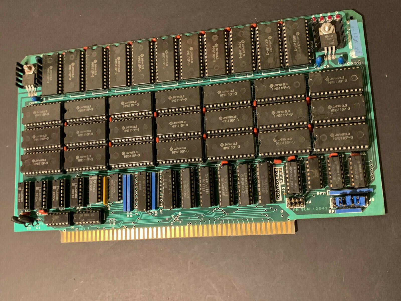 S-100 ALTAIR MITS Static RAM Memory Board VINTAGE (32) HM6116-3 IC'S SOCKETED