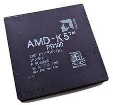 Vintage AMD-K5 PR100 AMD-K5-PR100ABR Socket 7 100MHz Ceramic Gold CPU Processor picture