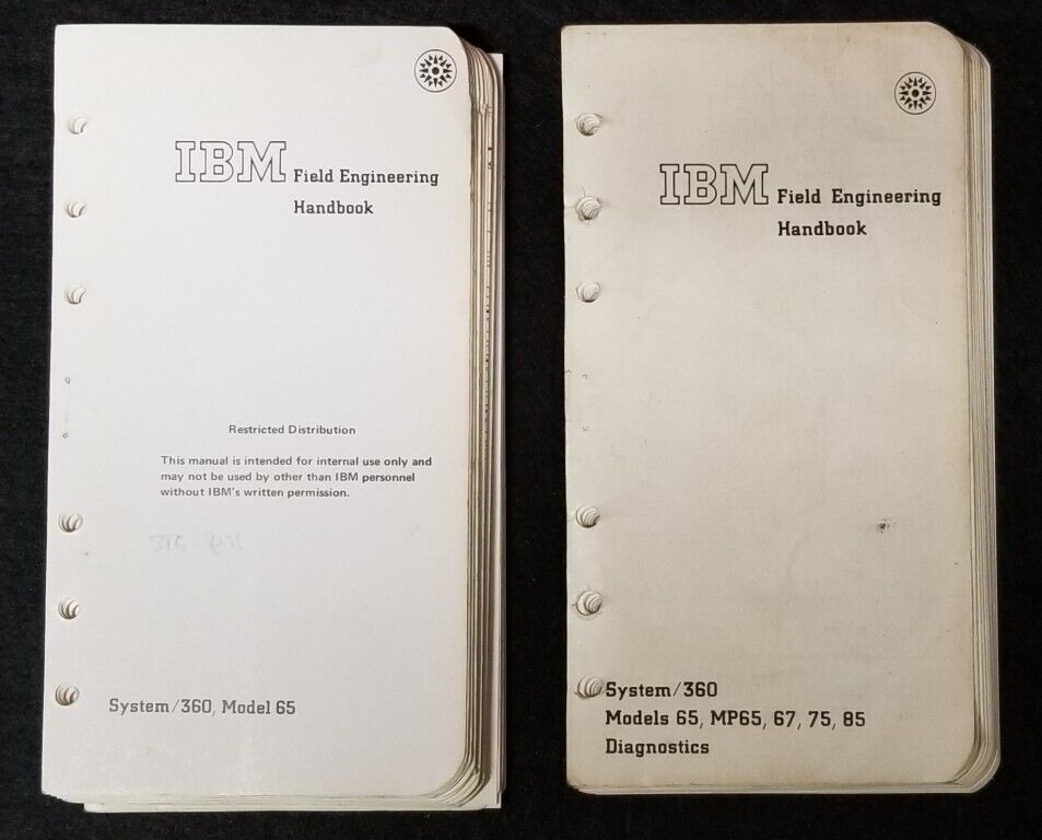 IBM Mainframe Vintage System/360 Model 65 (2065) Field Engineering Handbook 1969