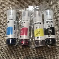 Epson 522 Refill ink 4 pack Bottles New in Vacuum Sealed Plastic Bags picture