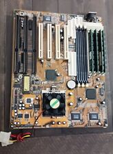Vintage Mother Board with AMD K-6 200 CPU 4-PCI 3-ISA USB Serial & Printer Ports picture