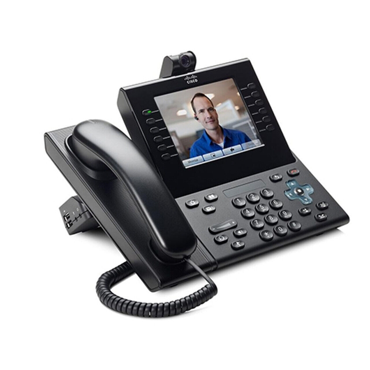 CISCO CP-9971 VoIP IP Phone Color Touchscreen Wi-Fi w/ USB Camera, Charcoal NEW