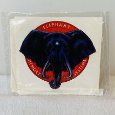 Vintage Elephant Memory Systems Logo Decal Sticker & 5 1/4” Disk Labels - Sealed picture