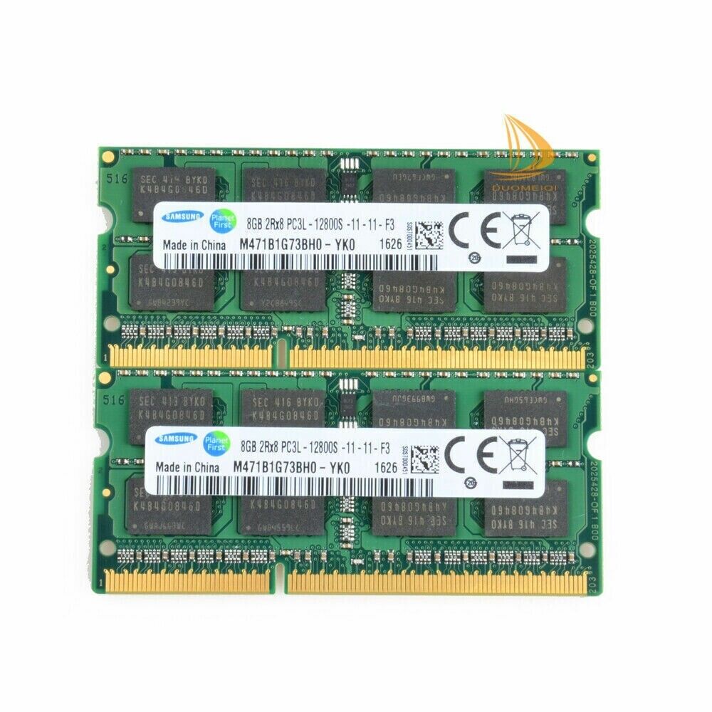 16GB (2x8gb) 2Rx8 PC3L 12800S DDR3L Laptop Memory Ram HP Dell lenovo