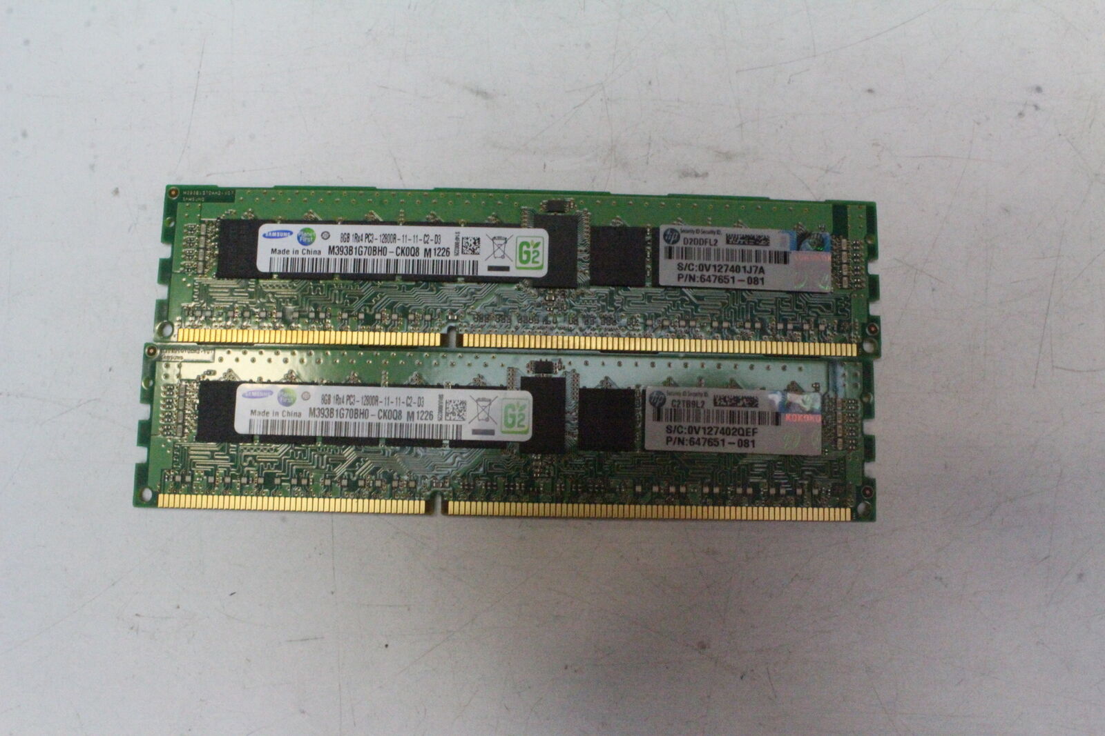 Samsung 16GB 2x8GB PC3L-12800R DDR3 ECC Server Memory RAM M393B1G70BH0-CK0