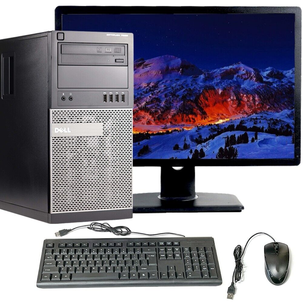Dell Desktop Tower Computer PC Core i3 8GB RAM 500GB HD Windows 10 22