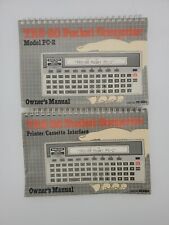 Vintage TRS-80 PC 2 Pocket Computer & Printer cassette interface Manuals. picture