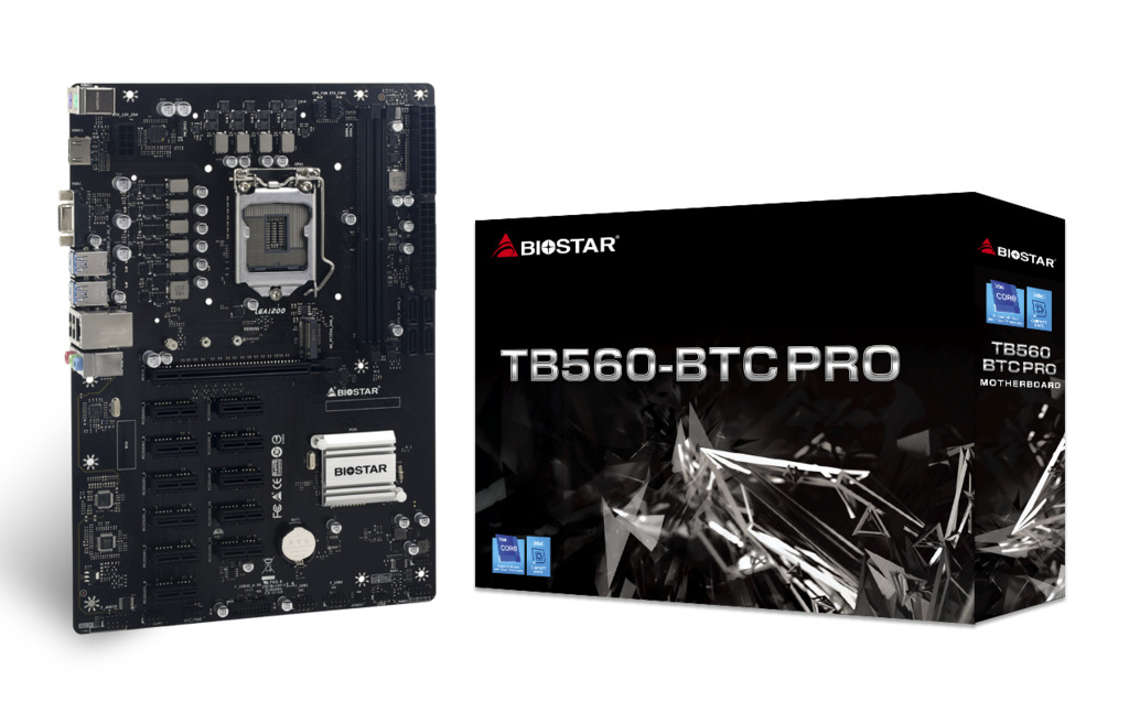 Biostar TB560-BTC PRO i7/i5/i3 LGA 1200 Intel 12 GPU Mining Upgraded Model