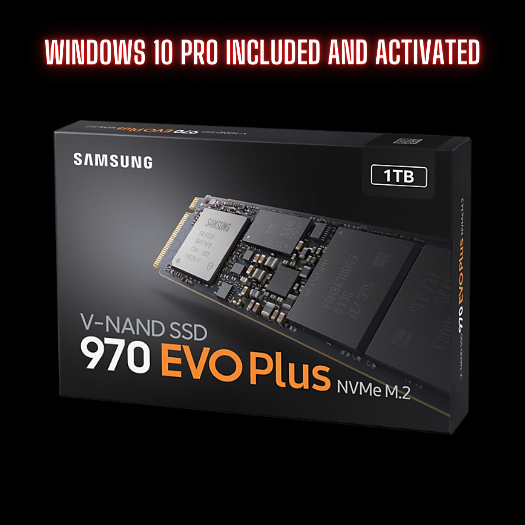 1TB Samsung 970 EVO M.2 with Windows 10 Pro Installed and Activated