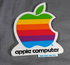 Vintage APPLE Computer Rainbow Logo Decal Sticker NOS Mac 4.25