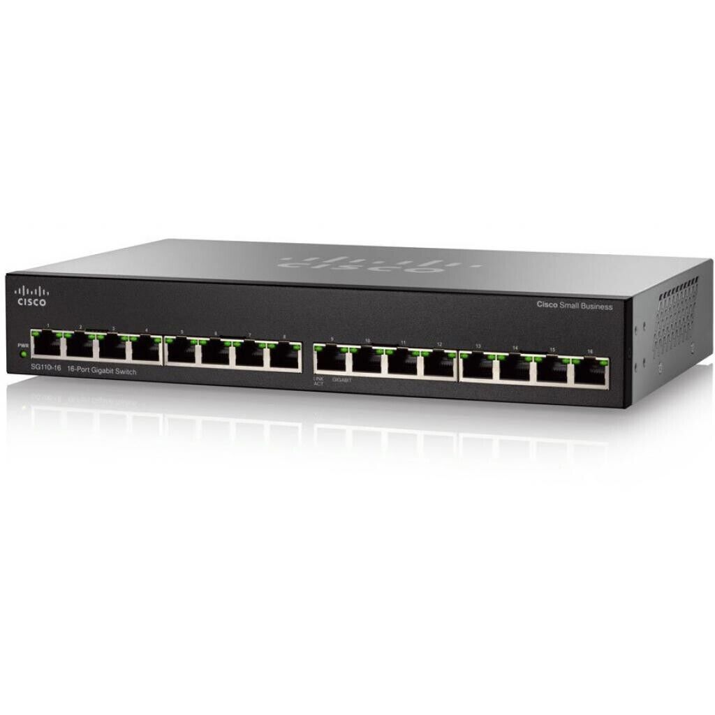 Cisco 110 SG110-16 16 Port Gigabit Ethernet Switch SG110-16-EU