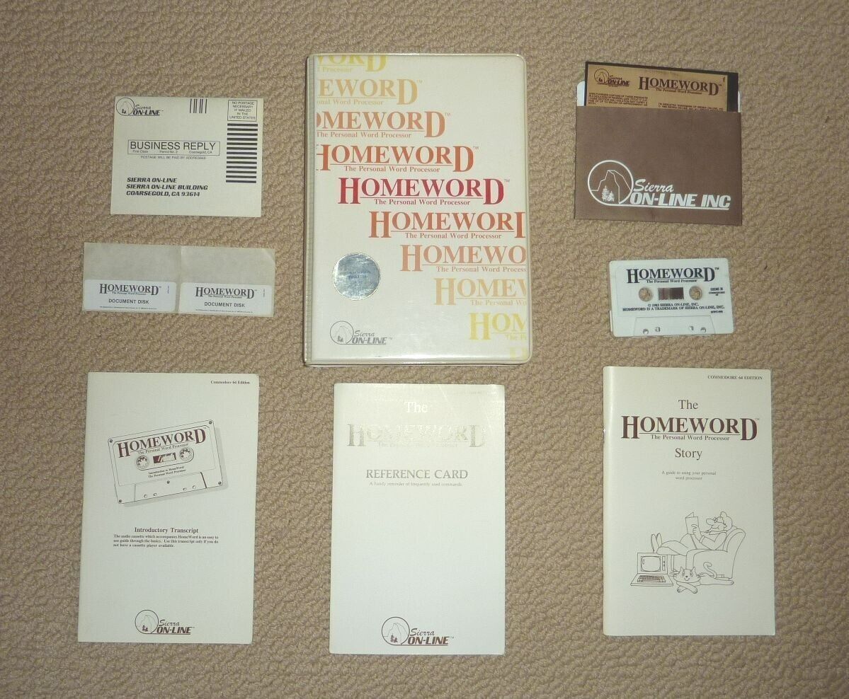 Homeword Commodore 64 128 Sierra Online Personal Word Processor C64 C128 