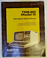 Radio Shack TRS-80 Model III Disk System Owner's Manual Vintage Computing 1980 picture