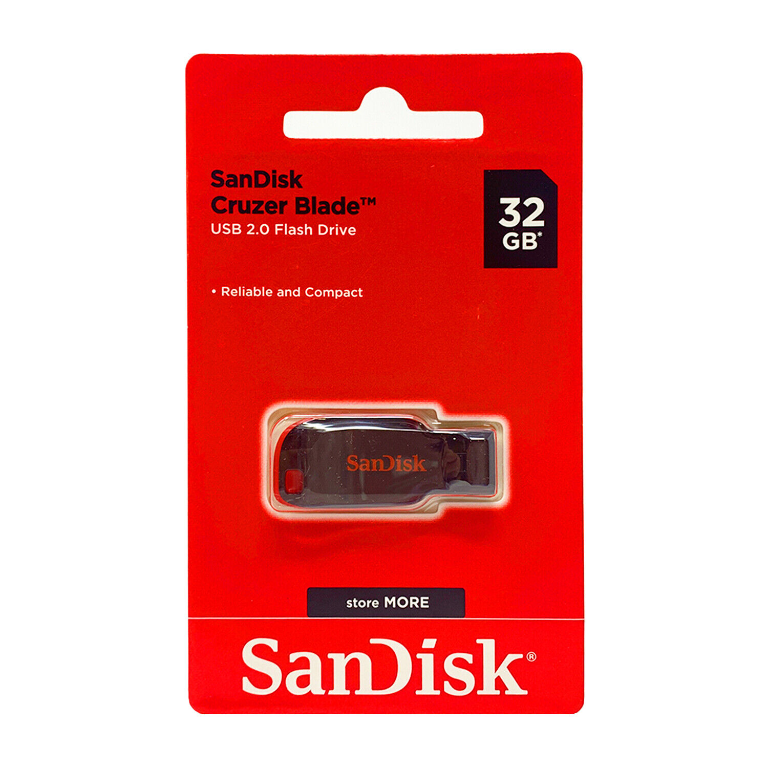 SanDisk  Cruzer Blade 32GB  Flash Drive  USB 2.0 Memory Stick SDCZ50