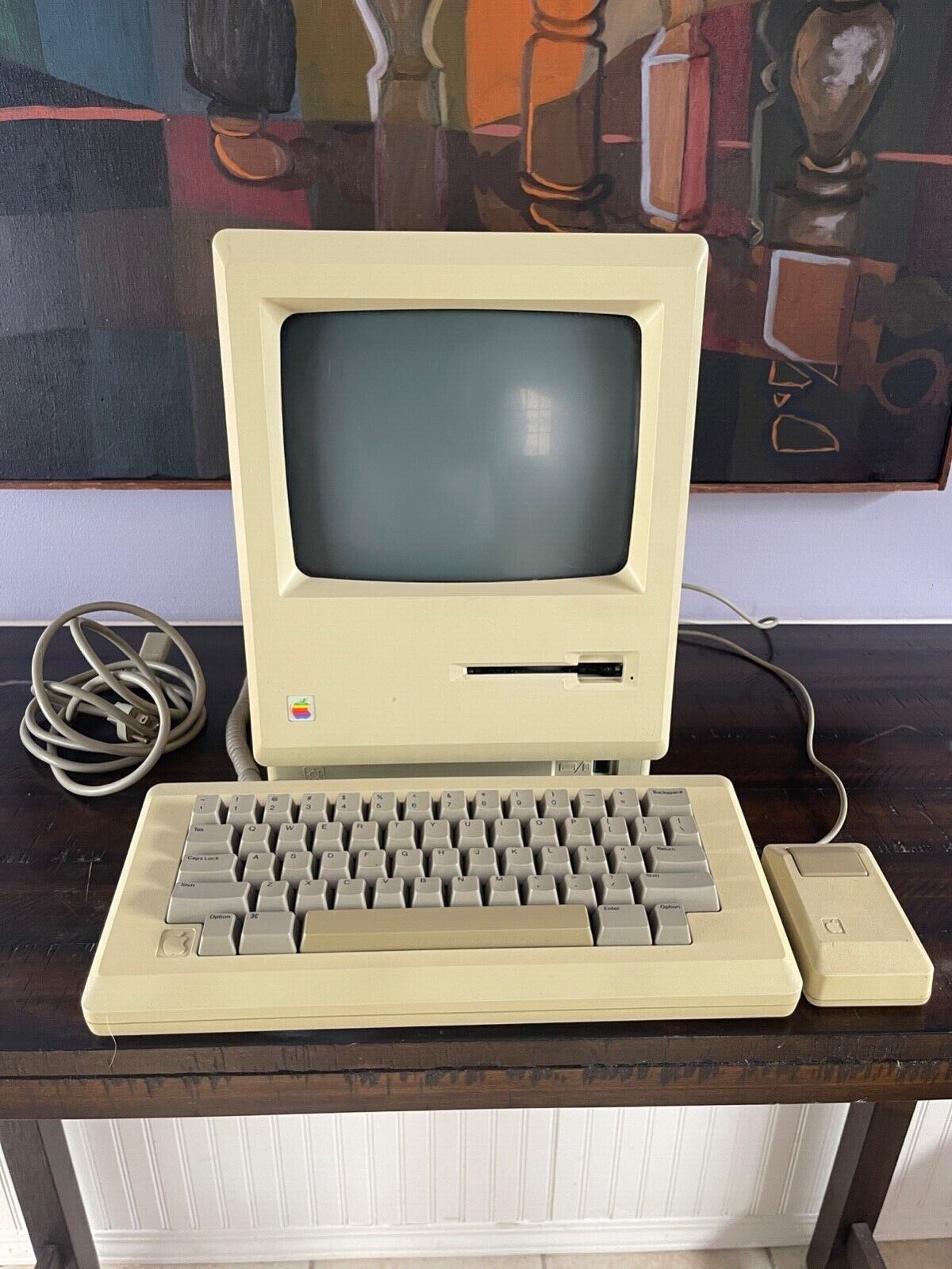 Apple Macintosh 128K M0001 Computer (1984) - confirmed 128k after booting OS