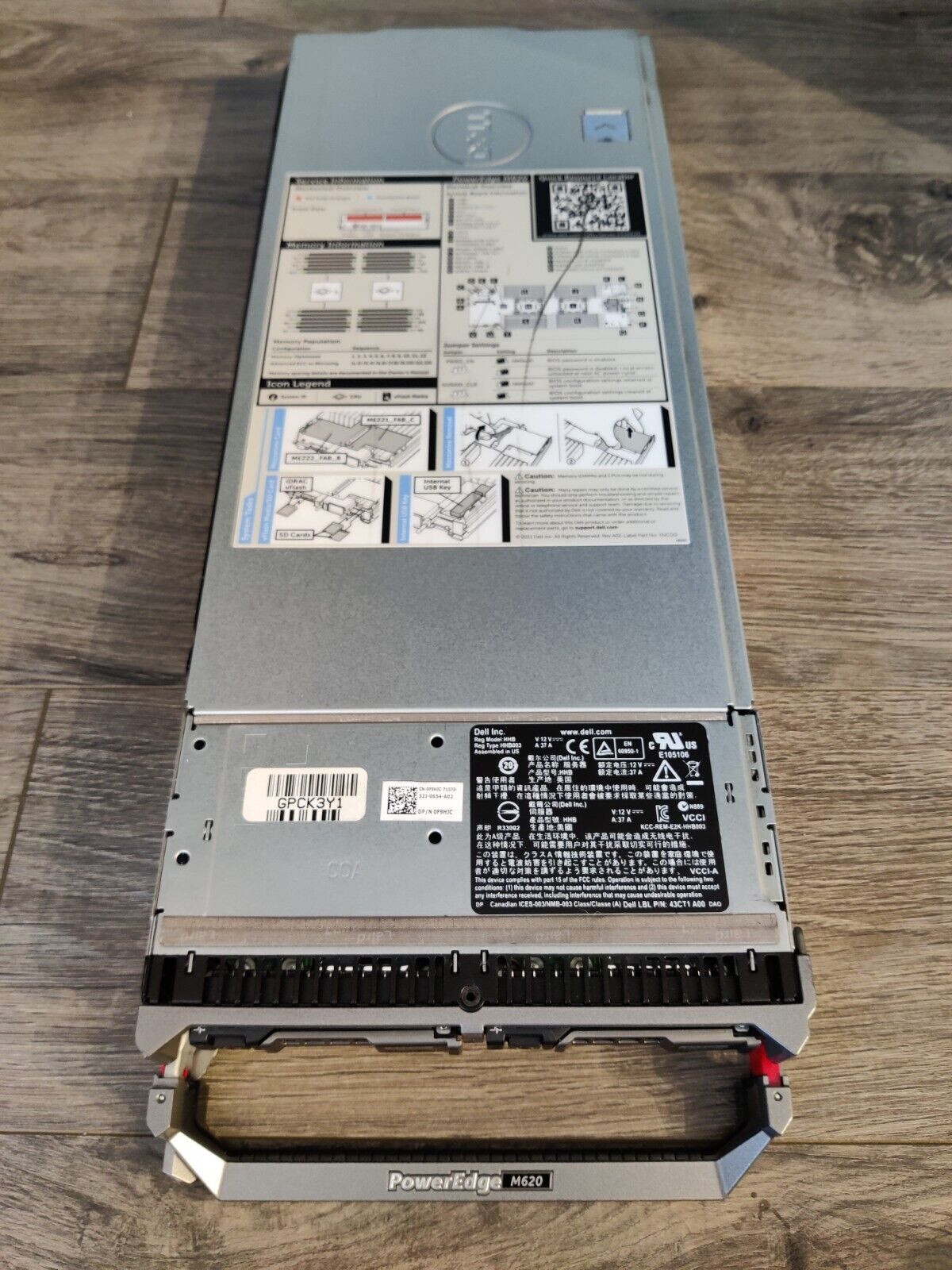 Dell PowerEdge M620 Blade Server - E5-2670 2.6GHz, 320GB RAM, 146GB SAS HD