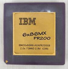 Vintage CPU IBM 6x86MX-PR200 Processor CPU Chip Goldcap 2.0x 75MHZ-2.9V Core picture