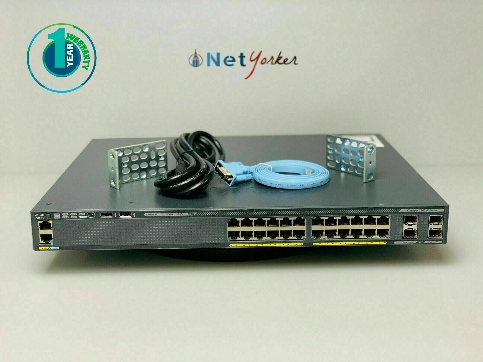 Cisco WS-C2960X-24PS-L 24 Port PoE Switch - SAME DAY SHIPPING 