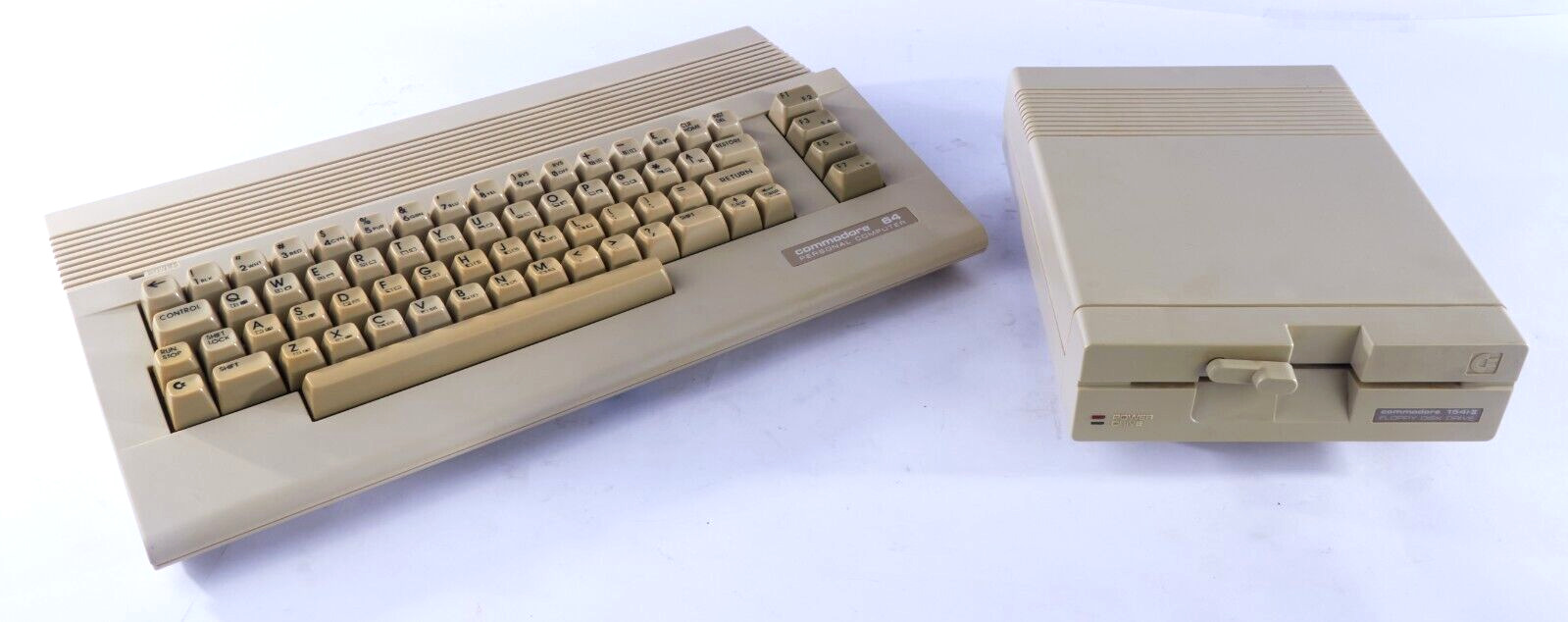 Vintage Commodore C64C Computer & 1541-II Floppy Drive Bundle
