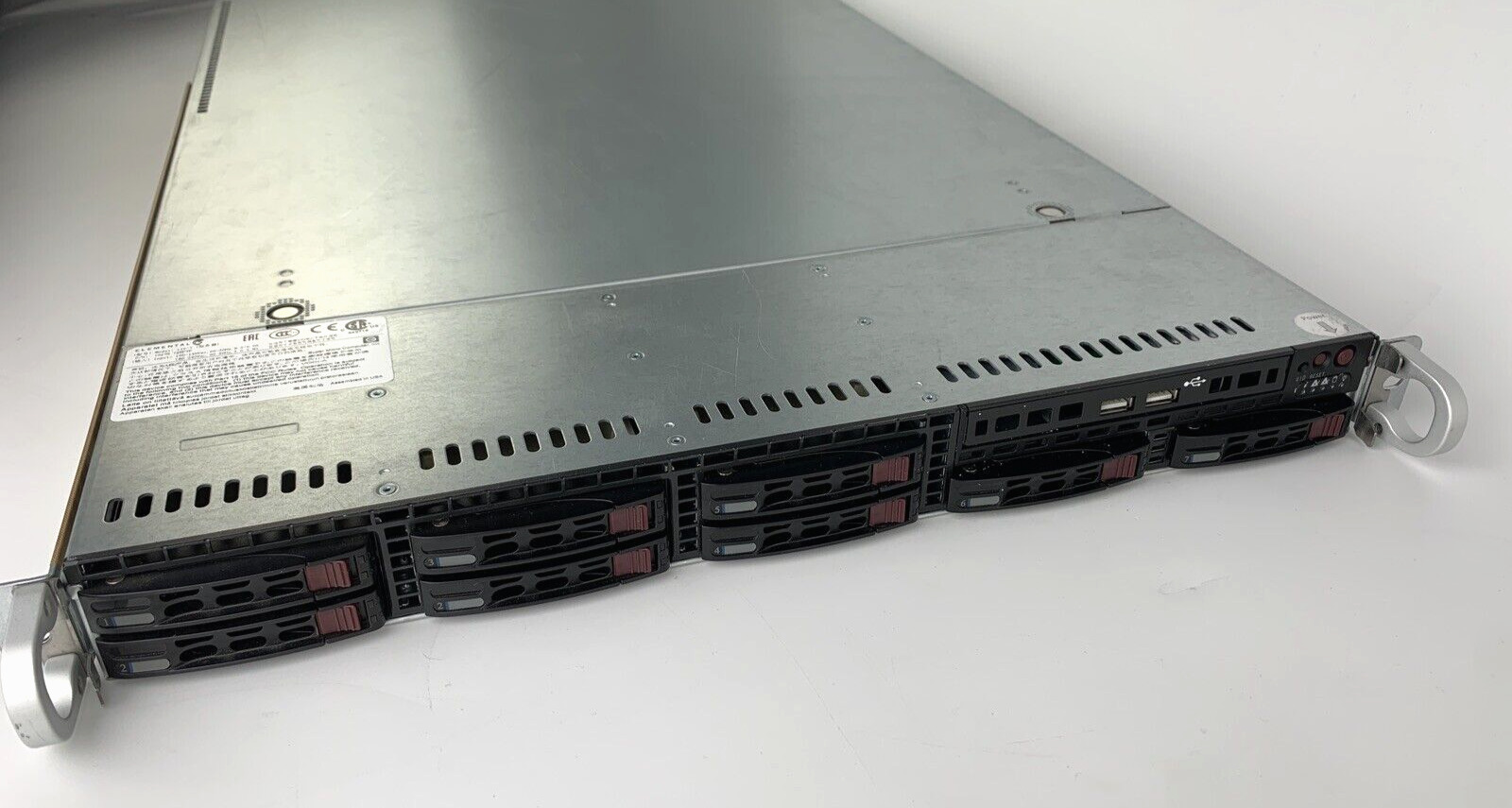 SUPERMICRO 1U Server 1027R-72RFTP | 128GB DDR3 | x2 Xeon E5-2640 | Model: 119-7