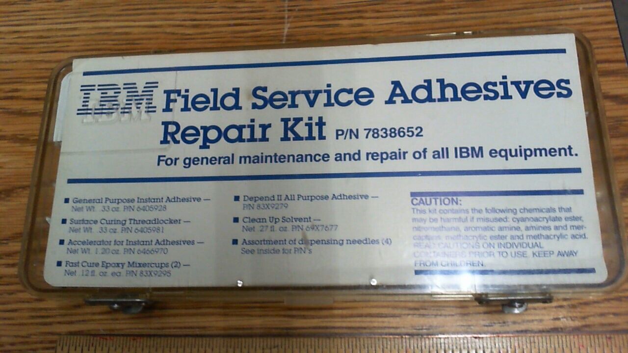 vintage IBM field service adhesives repair kit 7838652