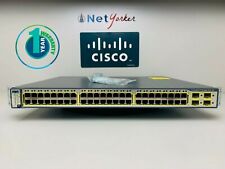 Cisco WS-C3750-48PS-S - 48 Port PoE Switch - 1 YEAR WARRANTY - SAMEDAYSHIPPING  picture