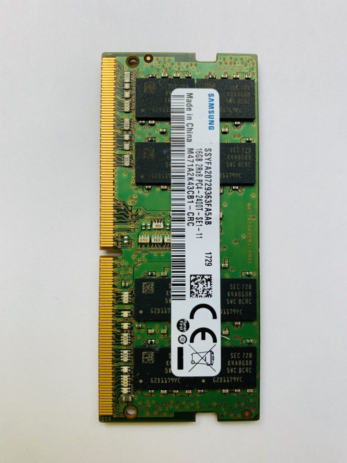 SK Hynix 16 GB 2Rx8 PC4-2400T-SE1-11. Laptop Memory. Ram . SODIMM