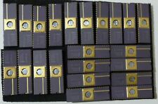 Lot of 22 Vintage Intel 80 - C8751H Computer Gold Purple Micro Controller Chips  picture