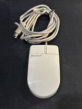 Vintage Microsoft Wired 2-Button InPort Ball Mouse with 9-Pin Round Connector picture