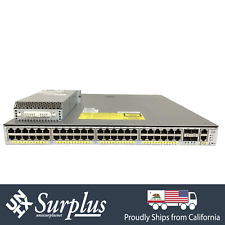 Cisco Catalyst 4948 48-Port Gigabit 4x 10Gbps SFP+ WS-C4948E-F 1x PSU Back-Front picture