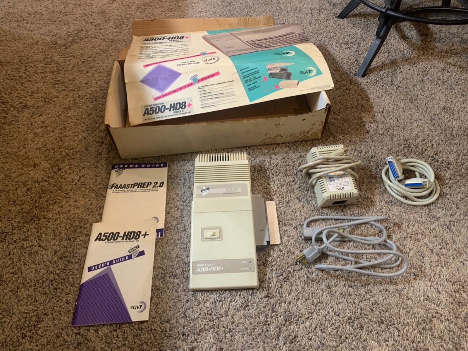 BOXED GVP A500-HD8+ Hard Disk Drive For Commodore Amiga 500 