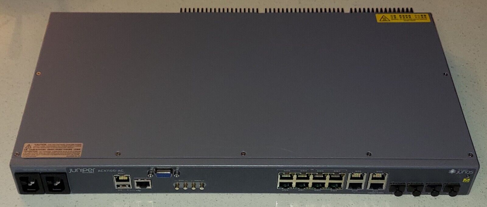 MINT CONDITION JUNIPER NETWORKS ACX1100-AC UNIVERSAL METRO ROUTER 12 1GBE PORTS