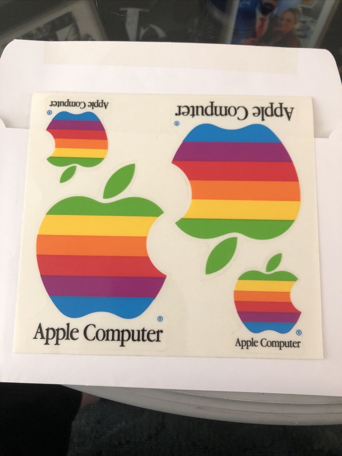 Vintage Apple Computer Rainbow Decal/Logo  Sheet