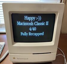 FULLY RECAPPED MACINTOSH CLASSIC II 2 VINTAGE MAC APPLE COMPUTER NEW BATT WORKS picture
