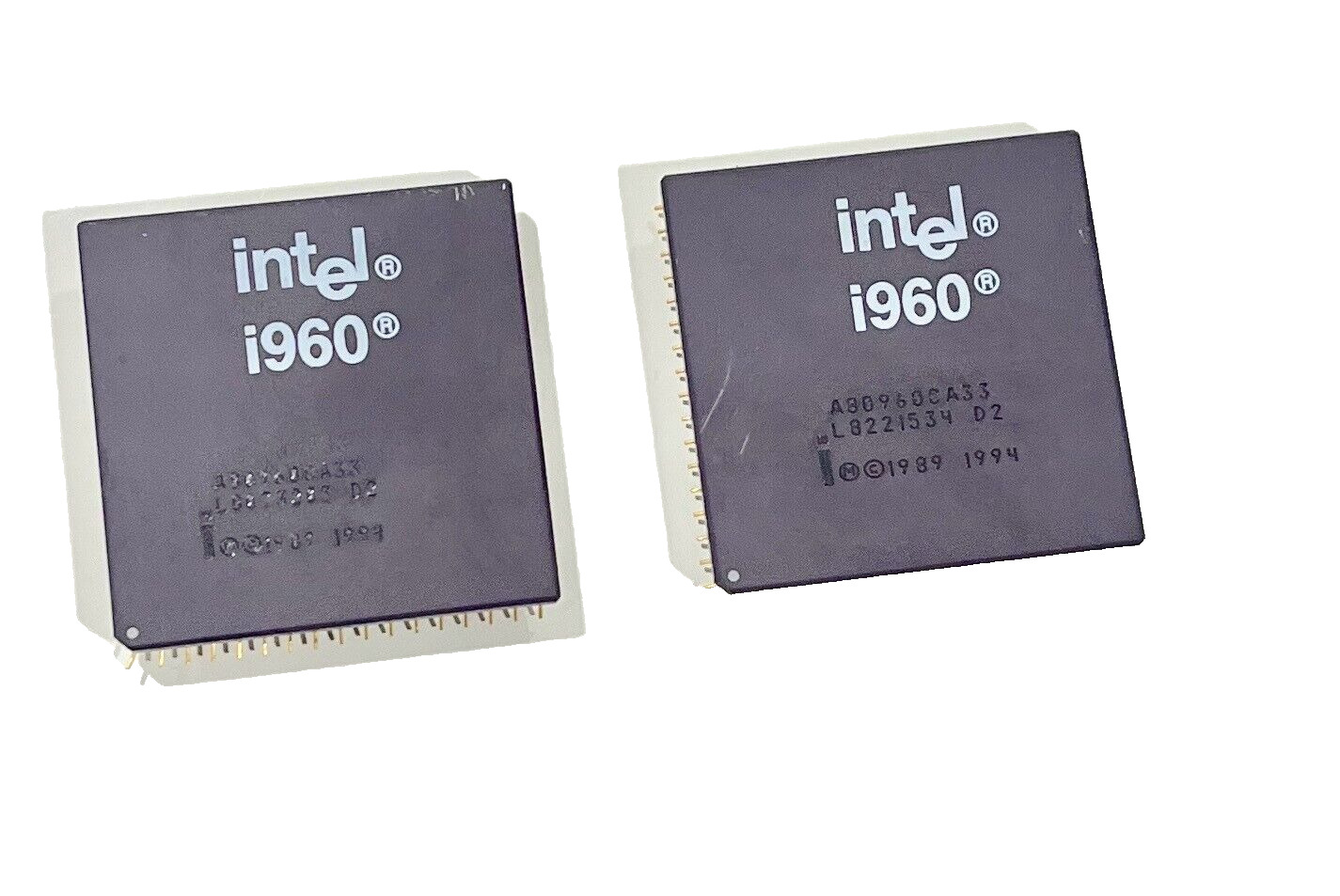 (2) - Vintage Rare Intel i960 A80960CA33 Processor Collection or Gold Recovery