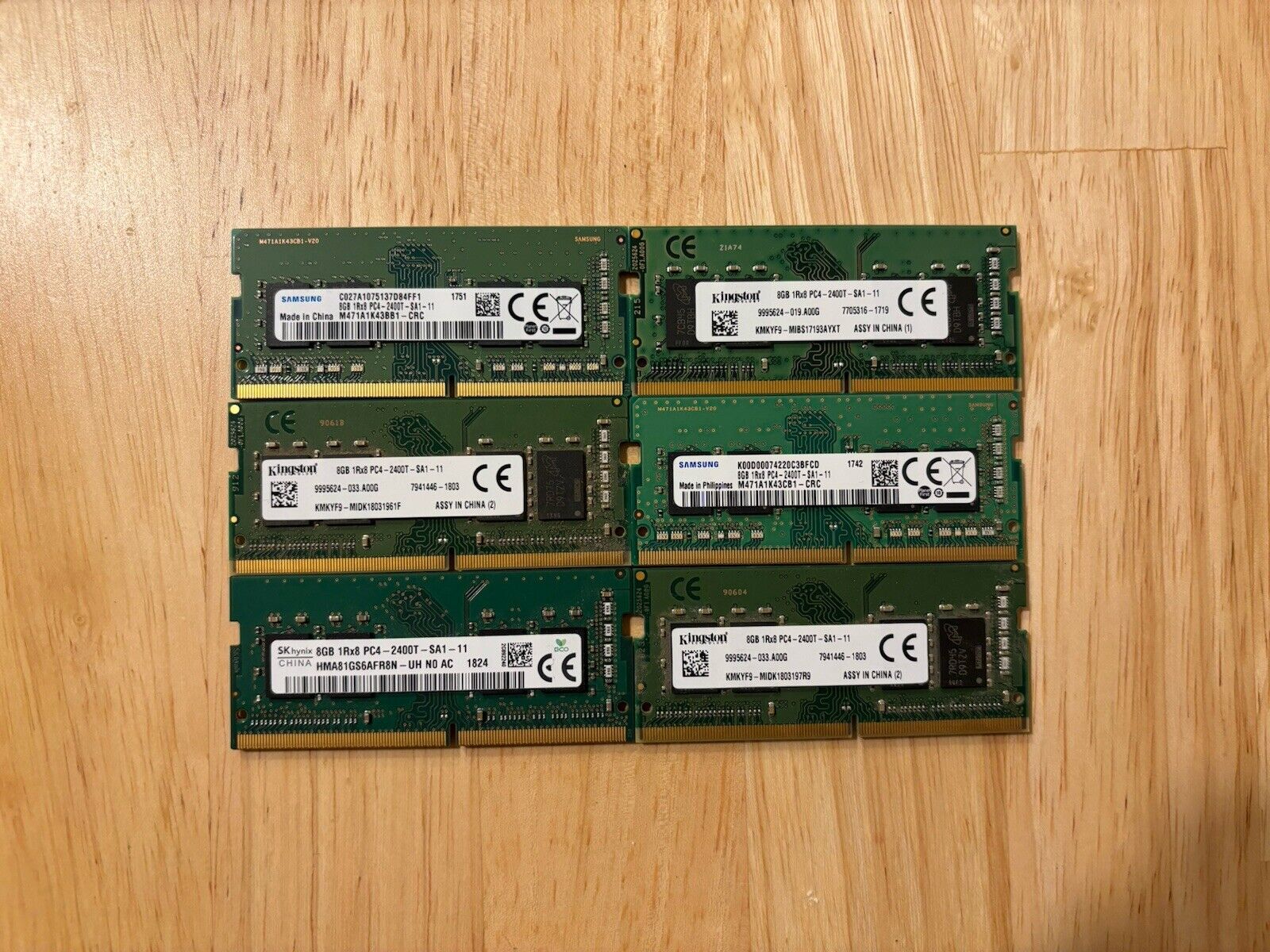 8gb DDR4 2400MHz Sodimms (kingston, SK Hynix, Samsung)  Laptop/USFF Memory