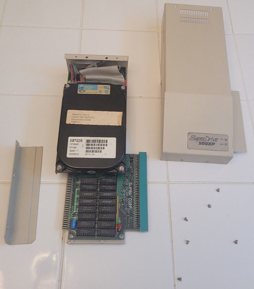 SupraDrive 40mb Amiga 500 500xp Hard Disk Drive w 512k RAM External ASISuntested